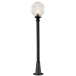 Path luminaire ORION, E27 max. 60W, black aluminium / clear acrylic glass