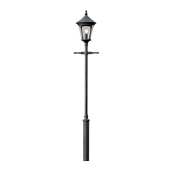 Tête de luminaire VIRGO à 1 flamme E27 IP23, couleurs fumée, noir 