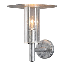 Luminaire mural d�ext�rieur MODE r�sistant aux chocs E27 IP54, acier, transparent