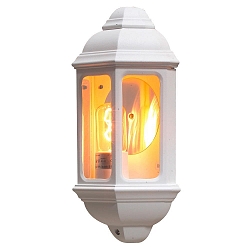 Luminaire mural d�ext�rieur CAGLIARI E27 IP43, transparent, blanche