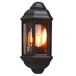 Luminaire mural d�ext�rieur CAGLIARI E27 IP43, noir , transparent