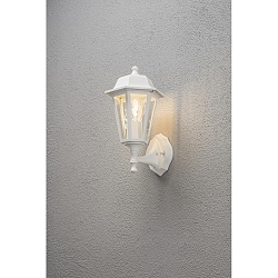 Luminaire mural d'extérieur BIG à 1 flamme, grand E27 IP23, transparent, blanche