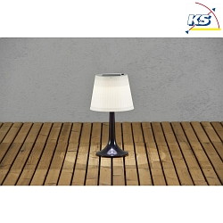 Lampe de table ASSISI IP44, satin, noir  