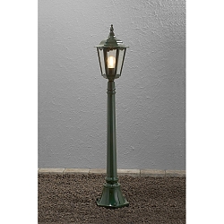 Path luminaire FIRENZE, E27 max. 100W, green, aluminium / clear glass