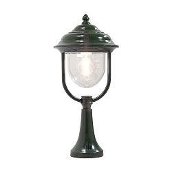 Pedestal light PARMA, E27 max. 75W, green, aluminium / clear acrylic glass