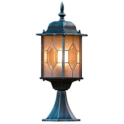 Pedestal light MILANO, E27 max. 75W, black/silver, aluminium / acrylic glass with lead crystal look