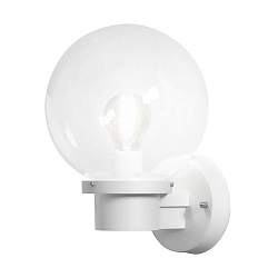 Luminaire mural d�ext�rieur NEMI avec capteur de luminosit� E27 IP44, transparent, blanche