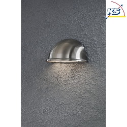 Wall luminaire TORINO, width 20cm, E14 max. 25W, stainless steel 304 / acrylic glass