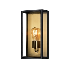 Luminaire mural d’extérieur CARPI E27 IP44, laiton, noir  gradable