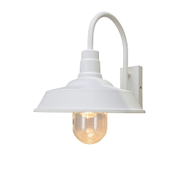 outdoor wall luminaire TRAPANI down, large, round E27 IP44, white dimmable