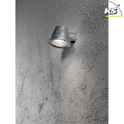 Outdoor wall luminaire TRIESTE, GU10 max. 35W, galvanised steel / clear acrylic glass