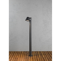 Path luminaire TRIESTE with pole, GU10 max. 35W, black aluminium / clear acrylic glass
