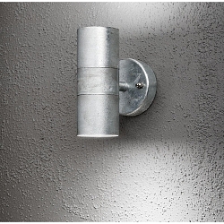 Outdoor wall luminaire MODENA, with double cone of light, 2x GU10 max. 35W, galvanised steel / clear glass