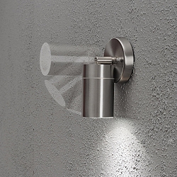 Luminaire mural d'ext�rieur MODENA pivotant GU10 IP44, acier inoxydable, transparent