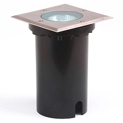 Projecteur encastr� angulaire, version pour montage encastr� GU10 IP65, acier inoxydable, transparent