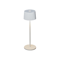Lampe de table � accu POSITANO rond, CCT Switch, dimmable IP54, blanche gradable