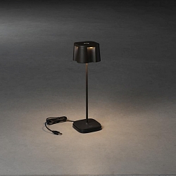 Lampe de table � accu NICE  angulaire, CCT Switch, dimmable IP54, noir  gradable