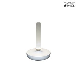 Lampe de table  accu BIARRITZ IP54, blanche gradable