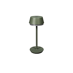 Lampe de table � accu LYON avec connexion USB, CCT Switch, RGB, avec variateur tactile IP54, vert, gris gradable