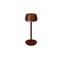 Lampe de table � accu LYON avec connexion USB, CCT Switch, RGB, avec variateur tactile IP54, terre cuite gradable