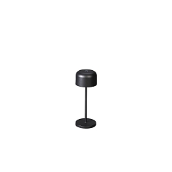Lampe de table à accu LILLE MINI avec connexion USB, avec variateur tactile IP54, noir gradable