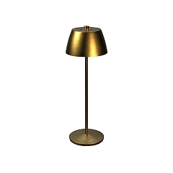 Lampe de table à accu EZE USB IP54, or mat
