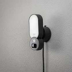 Luminaire mural d'ext�rieur SMARTLIGHT 12V avec cam�ra IP54, noir gradable