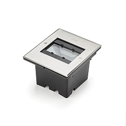 Projecteur encastré angulaire, version pour montage encastré IP65, acier inoxydable, transparent 