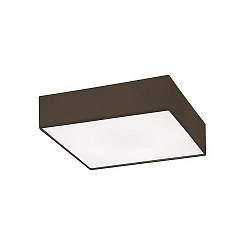 Luminaire de plafond SOFT CUBE 580 carré E27 IP20, marron foncé gradable