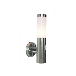 Luminaire mural d'ext�rieur NOVA avec capteur E27 IP44, argent, blanche