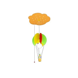 Luminaire à suspension BALLONWOLKE KASPER E27 IP20, coloré