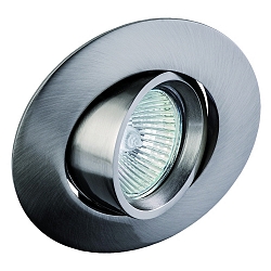 Lumière encastrée MR16 - Ø 10.2CM - BLEND rond, pivotant à la cardan IP20, fer brossé gradable