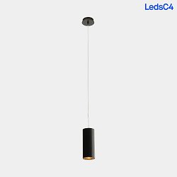 Luminaire  suspension PIPE 17CM cylindrique, court GU10 IP20, noir  gradable