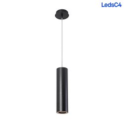 Luminaire  suspension PIPE 30CM cylindrique, langue GU10 IP20, noir  gradable