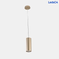 Luminaire  suspension PIPE 30CM cylindrique, langue GU10 IP20, or gradable