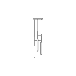 Luminaire à suspension CANDLE TRIPLEX LED IP20, noir