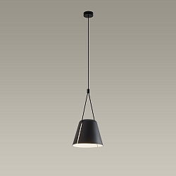 Luminaire à suspension ATTIC conique E27 IP20, noir 