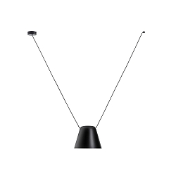Luminaire à suspension ATTIC V conique E27 IP20, noir 