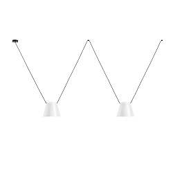 Luminaire à suspension ATTIC 3 3 flammes, conique E27 IP20, blanche