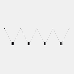 Luminaire à suspension ATTIC 4 4 flammes E27 IP20, noir 