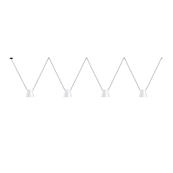 Luminaire à suspension ATTIC 4 4 flammes, conique E27 IP20, blanche