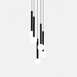 Luminaire à suspension CANDLE 5 BODIES LED IP20, noir gradable