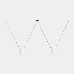Luminaire à suspension ATTIC 2 à 2 flammes, conique E27 IP20
