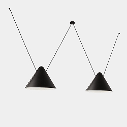 Luminaire à suspension SUPER ATTIC 2 à 2 flammes, conique E27 IP20