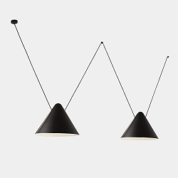 Luminaire à suspension SUPER ATTIC 2 à 2 flammes, conique E27 IP20