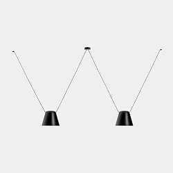 Luminaire à suspension ATTIC 2 à 2 flammes, conique E27 IP20