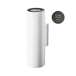 Luminaire mural PIPE haut bas, à 2 flammes GU10 IP23, blanche gradable
