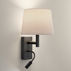 Applique et plafonnier METRICA SHADE EXTEND READER E27 IP20, ecran excl, noir