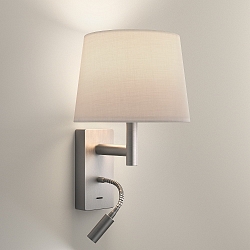 Applique et plafonnier METRICA SHADE EXTEND READER E27 IP20, ecran excl, nickel