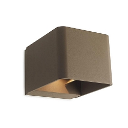 Applique et plafonnier WILSON SQUARE LED haut bas, r�glable, on/off IP65, marron 